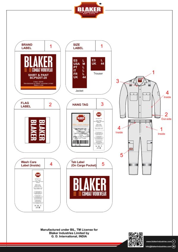 Blaker Inherent Combat Utility Workshirt and Workpant (BCP920T-20) - Image 8