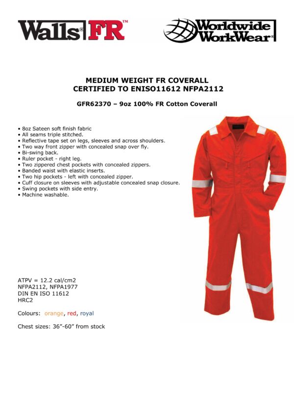 Walls FR Coverall Size 50 Regular - Image 4