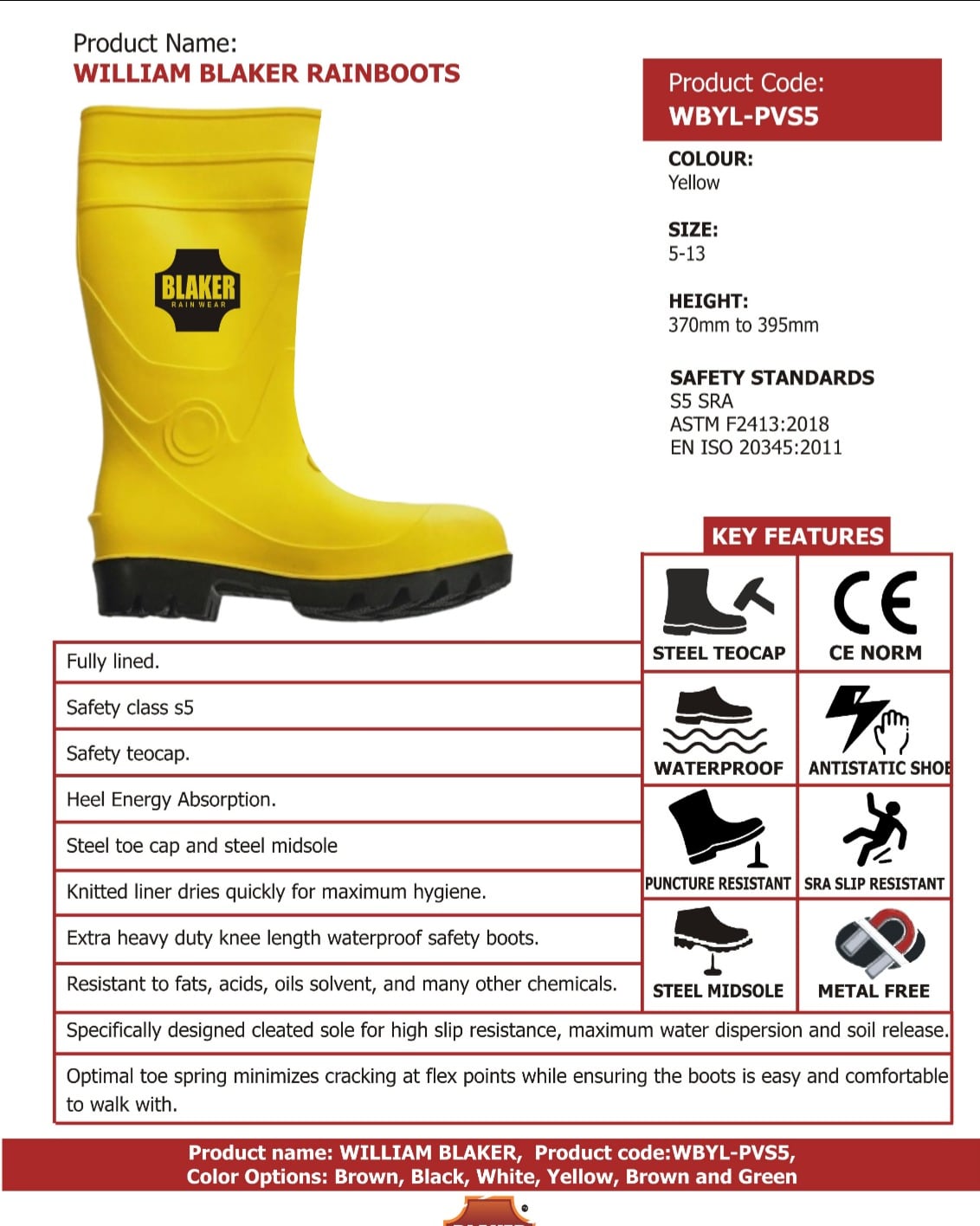 William Blaker Rainboot Yellow - Image 6